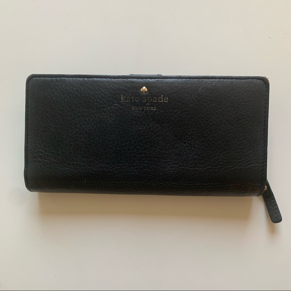 Kate Spade black leather wallet